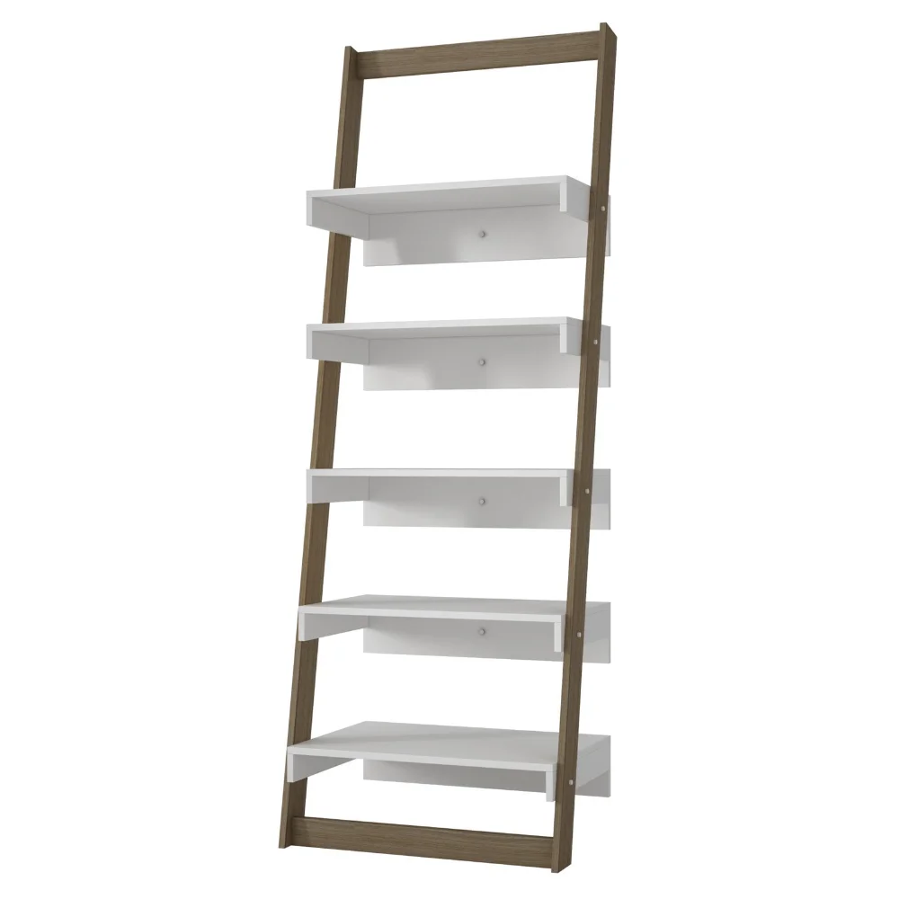 

Carpina Ladder Shelf with 5 shelves in White and Oak