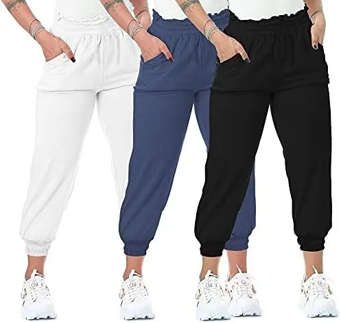 

3 Calças Moletinho Feminina Skinny Tendência