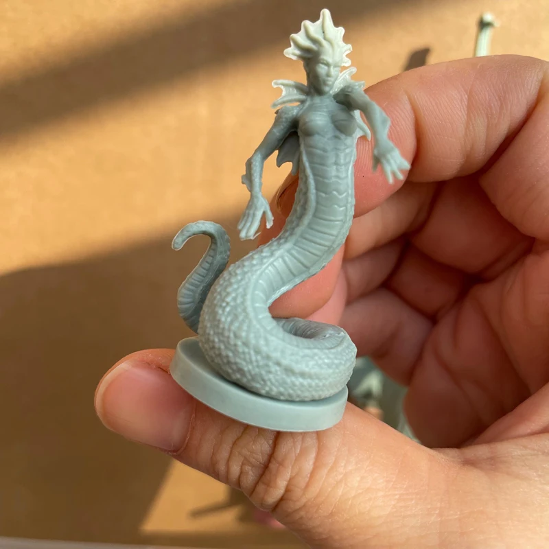 2/3Pcs War Game Chess Warrior Wizard Medusa Archer Monster Elf God Figure With Base Model Collection Toy Gift For Kid Boy Adult - купить по