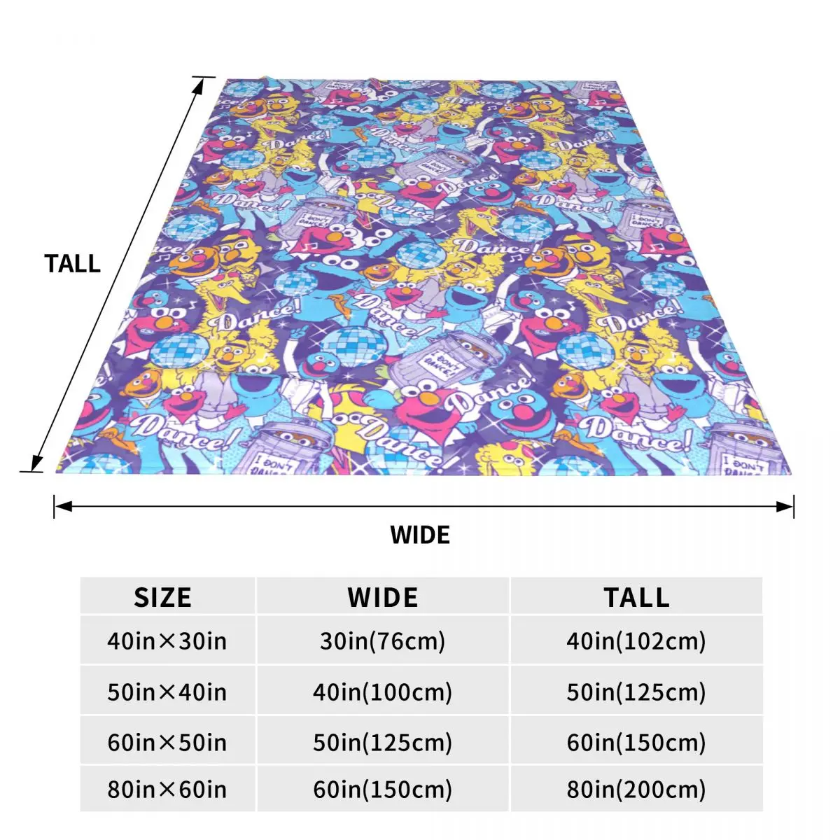 Одеяло из кораллового флиса с принтом в виде монстров