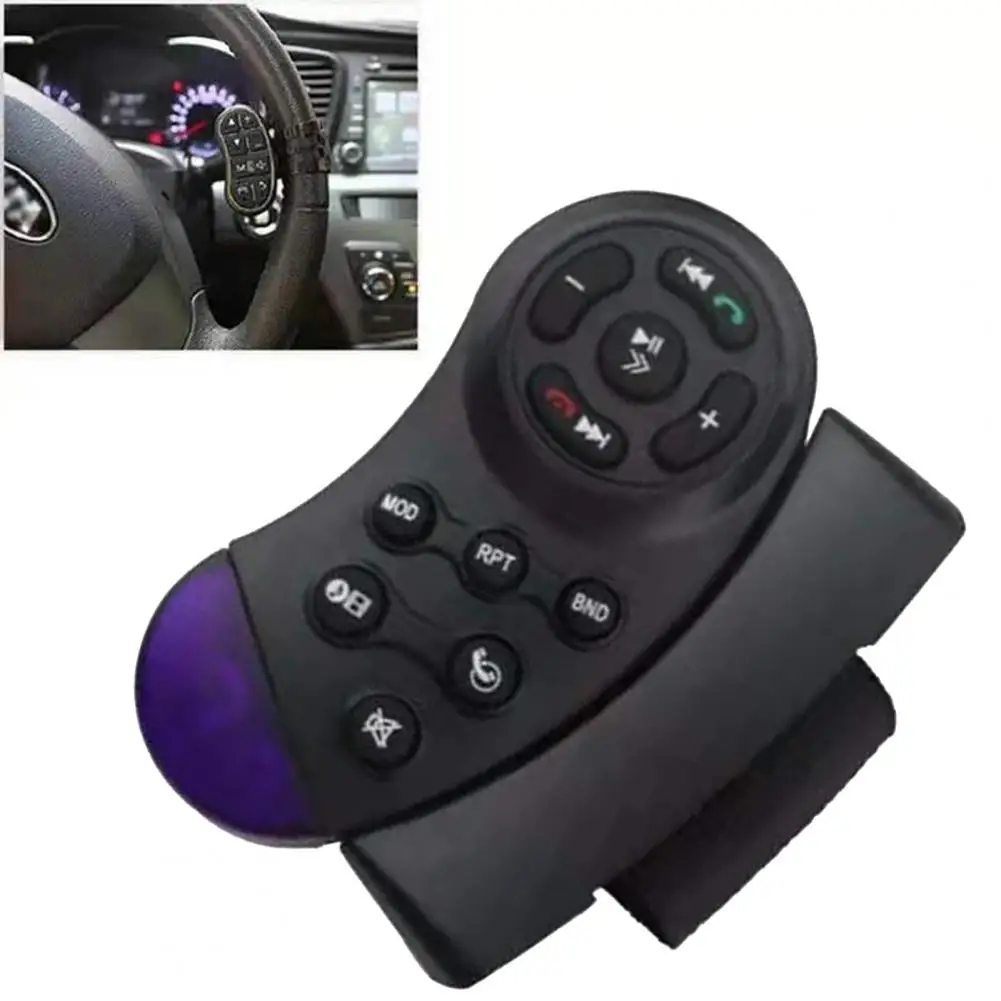 

Reliable Lightweight MP3 Remote Control Impact Resistant Car Multi-Media Steering Wheel Control Button Multiple Modes
