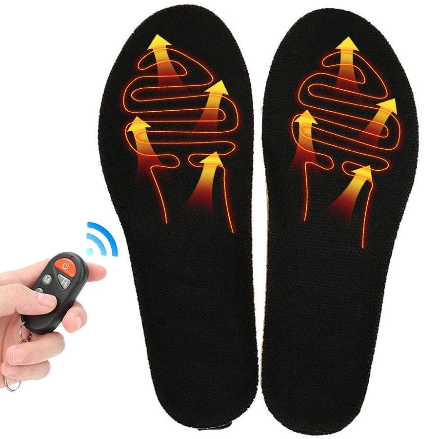 heated insoles USB rechargeable smart remote control electric heating insole can cut feet to keep warm insole ski huntin