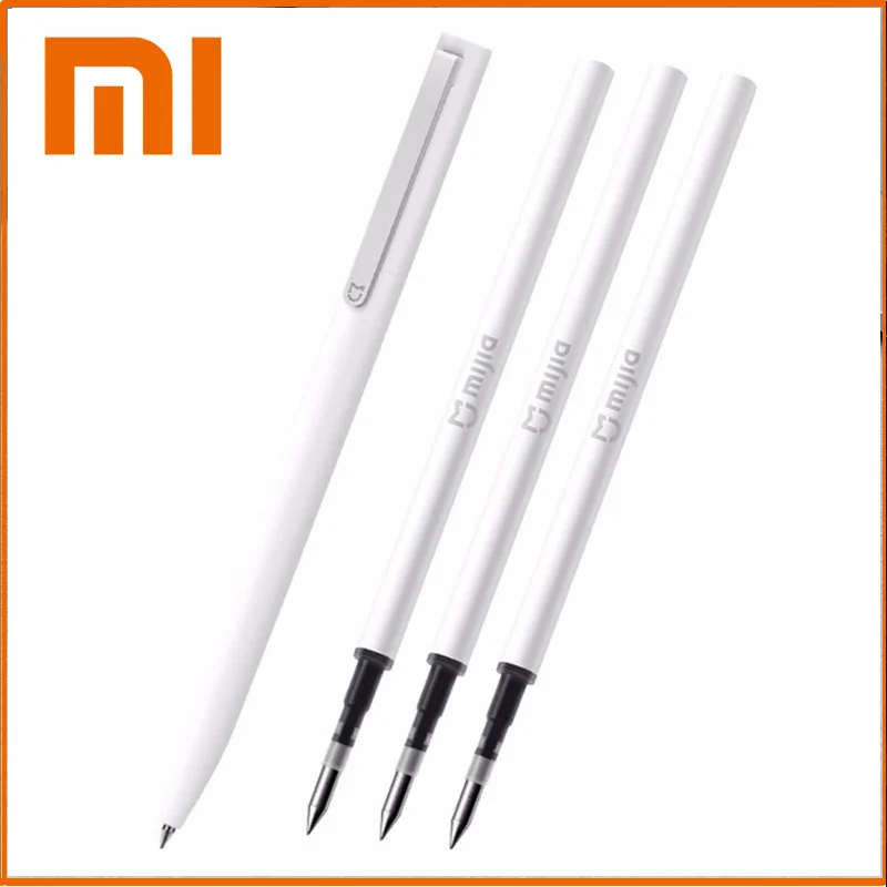 

Original Xiaomi Mijia Sign Pen 9.5mm Signing Pen School stationery Smooth Switzerland Refill Japan Ink add Mijia Pen Black Refil