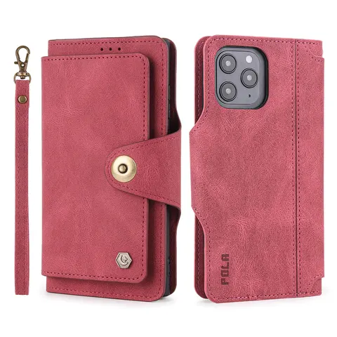 Кожаный чехол-бумажник в стиле ретро для телефона Iphone 13 Pro MAX 13Pro 13 Mini, откидной Чехол с 9 отделениями для карт
