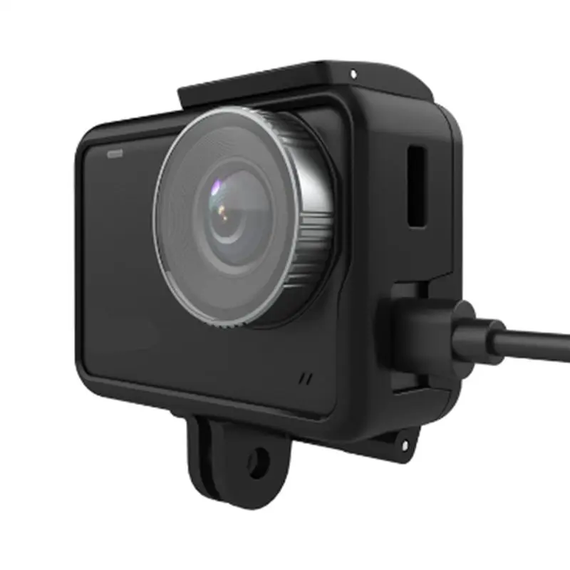 Фото Новый комплект рамки для SJCAM SJ10 Pro SJ10X SJ11 с кабелем для зарядки от мотоцикла, поддерживающий запись во время зарядки №2