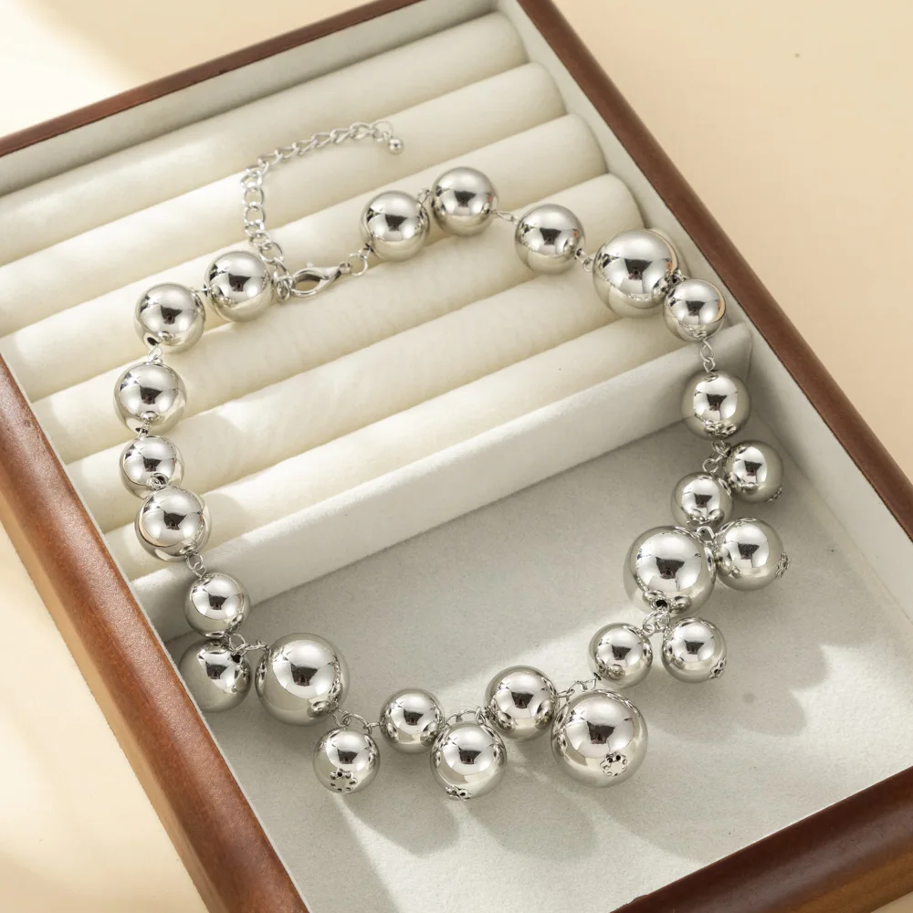 Женское колье с имитацией жемчуга необычное ожерелье подвеской в стиле ретро