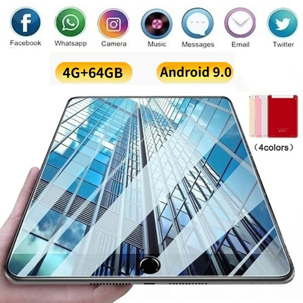 Newest 10.1 Inch tablet Android 9.0 Octa Core 4GB RAM 64GB ROM  4G FDD LTE Wifi Bluetooth GPS Phone call Glass Screen Tablet pc