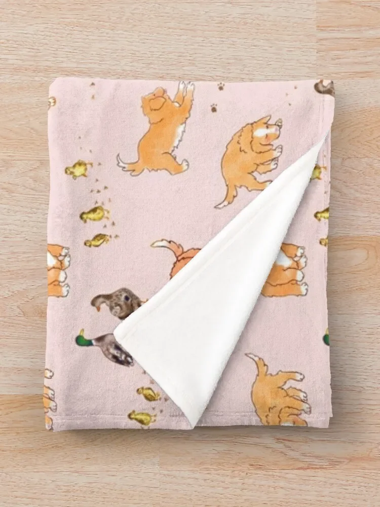 Toller щенки и утята-искусственное розовое одеяло в стиле аниме мягкие кровати