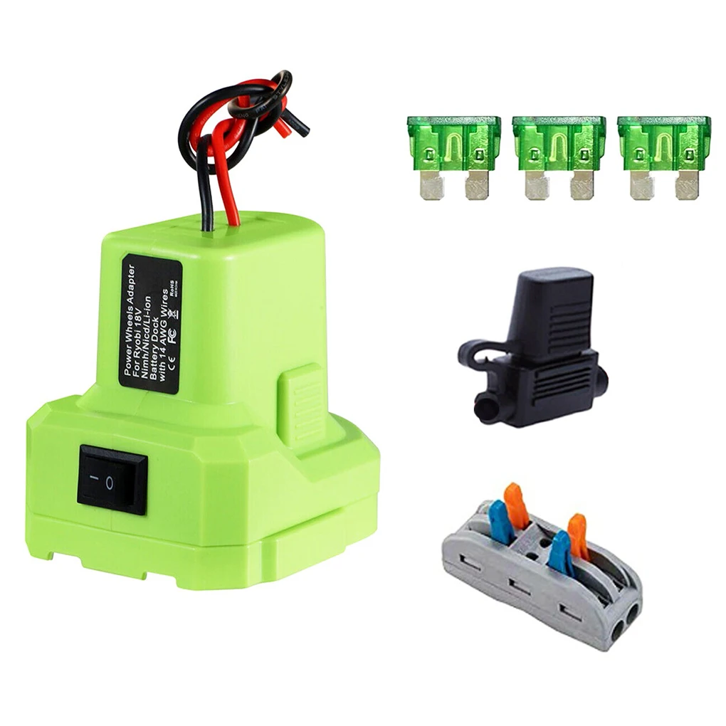 

Battery Adapter DIY Connection 14 AWG For Ryobi One+ 18V Li-Ion Battery DIY Output Converter Power Connector Chargers Tool