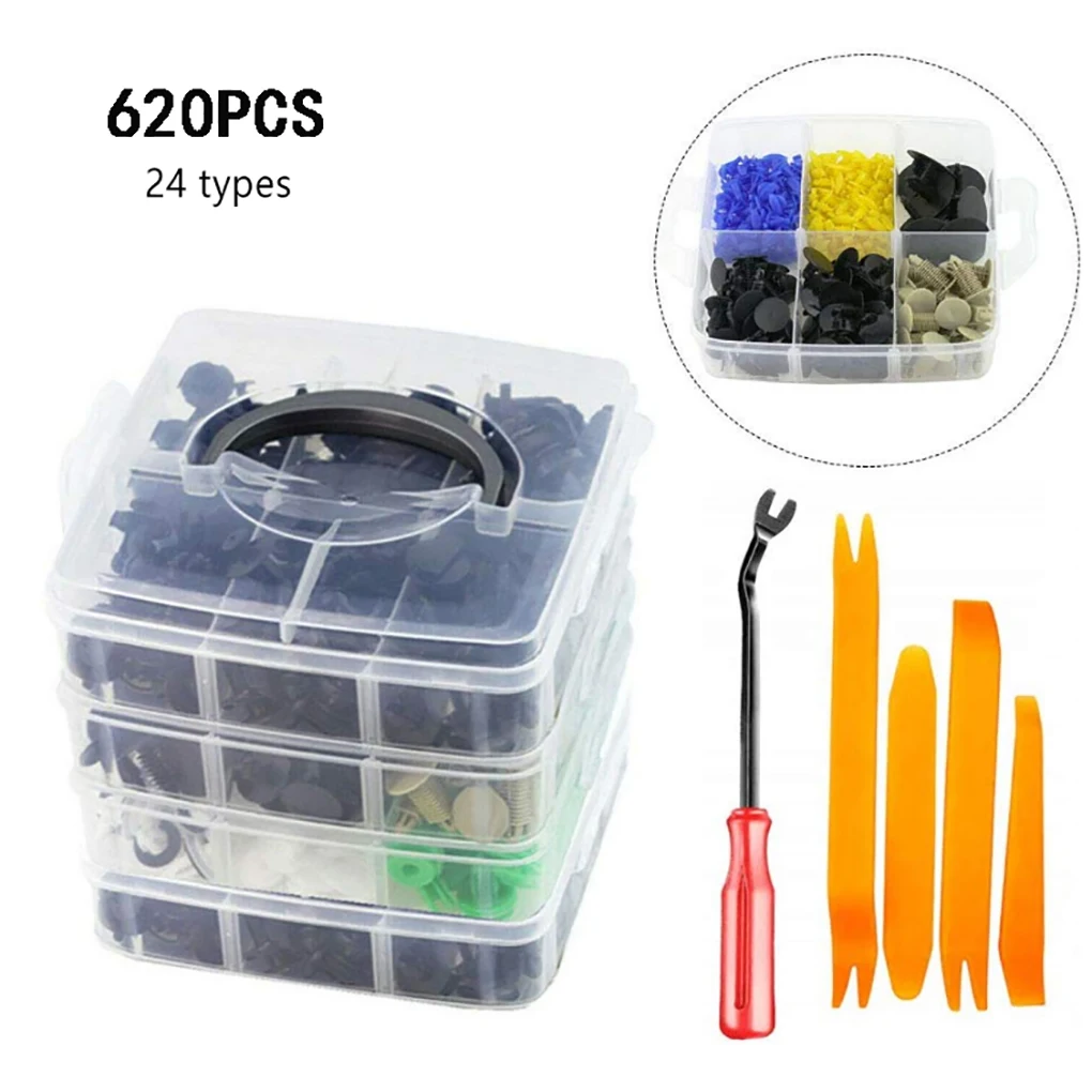 

Комплект из 620 крепежных зажимов для автомобильного брызговика заклепки для бампера Ремонтный комплект автомобильные запасные части