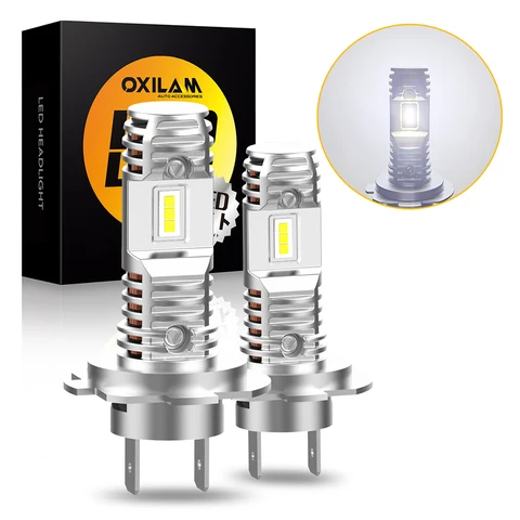 OXILAM 2 шт. 360 CSP H7 светодиодный Canbus фара без ошибок 12 В для Ford Focus mk2 Golf Toyota Honda Hyundai H7 светодиодный Bulb 6000K Fanless