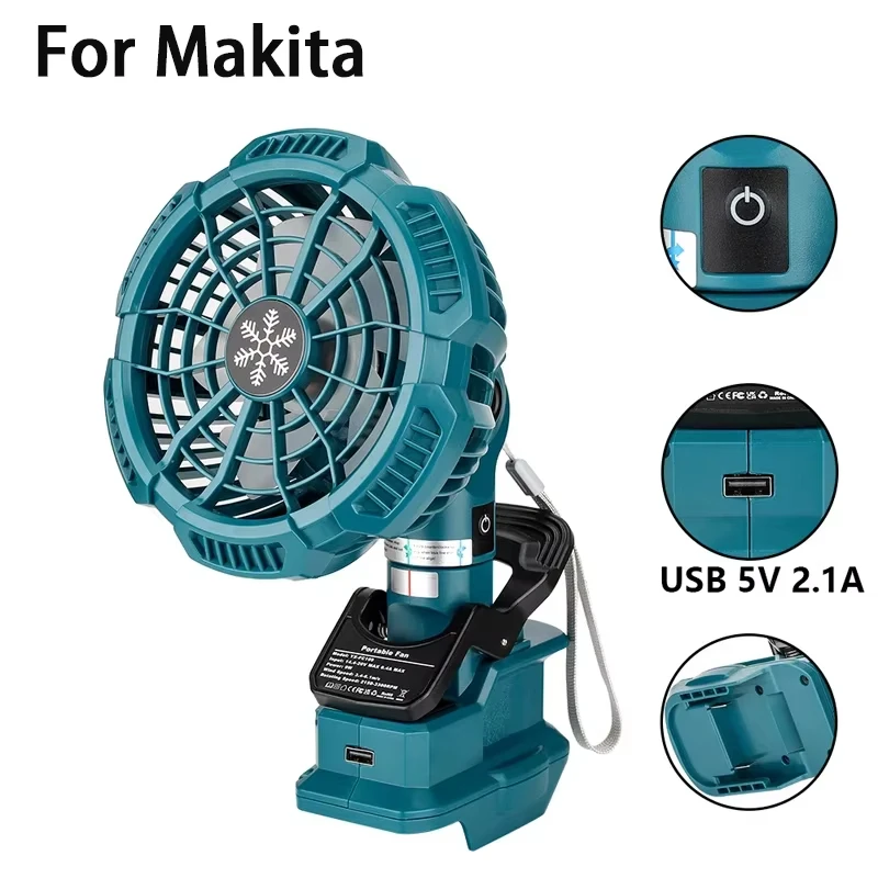 

Портативный вентилятор для аккумулятора Makita 18 В