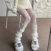ladies socks kawaii love jacquard net socks sweet and cute girl lolita ins stockings pantyhose