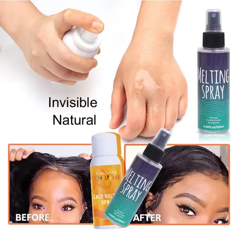Удобный плавящийся спрей для париков спереди, долговечная фиксация парика, клей-спрей для контроля краев, спрей-распылитель для кружева, спрей для безопасного парика