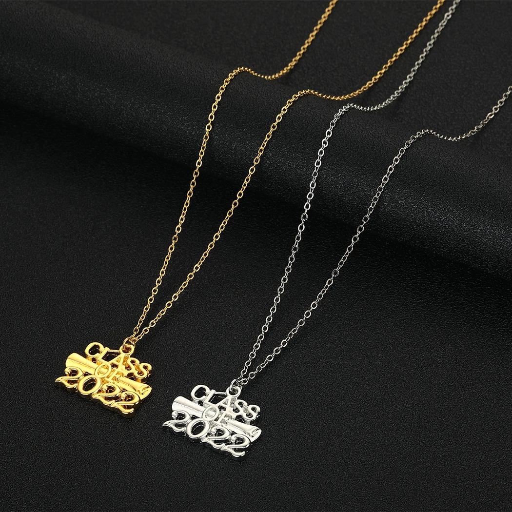 

2022 Students Graduation Gold Plated With Women And Men Pendant Unisex Necklace With Lovers