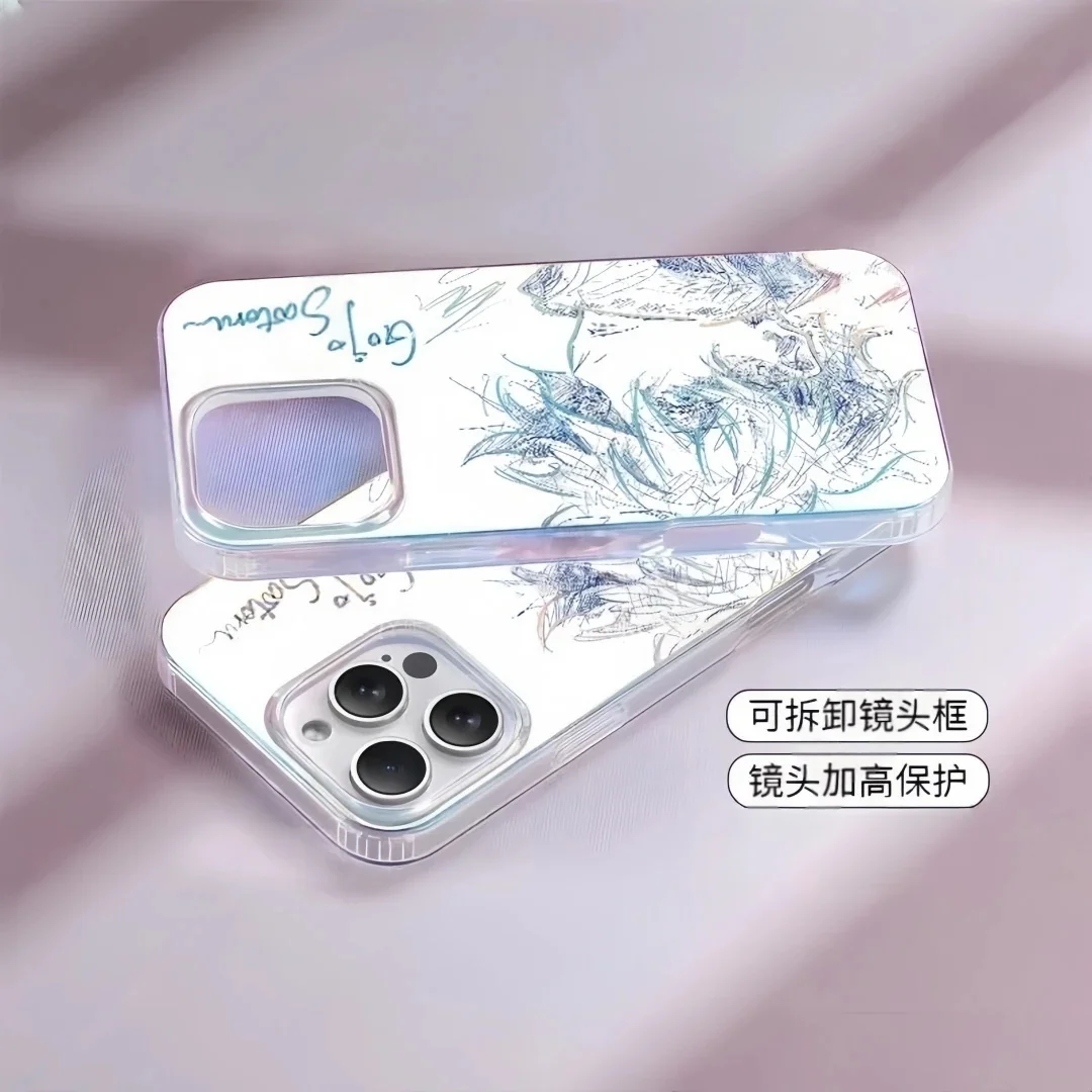 Фото 3D-чехол для телефона с изображением Сенсей Годжо из аниме для iPhone 12, 13, 14, 15, 16, 17 Pro Max Plus, 17ProMax, лазерная гравировка №4