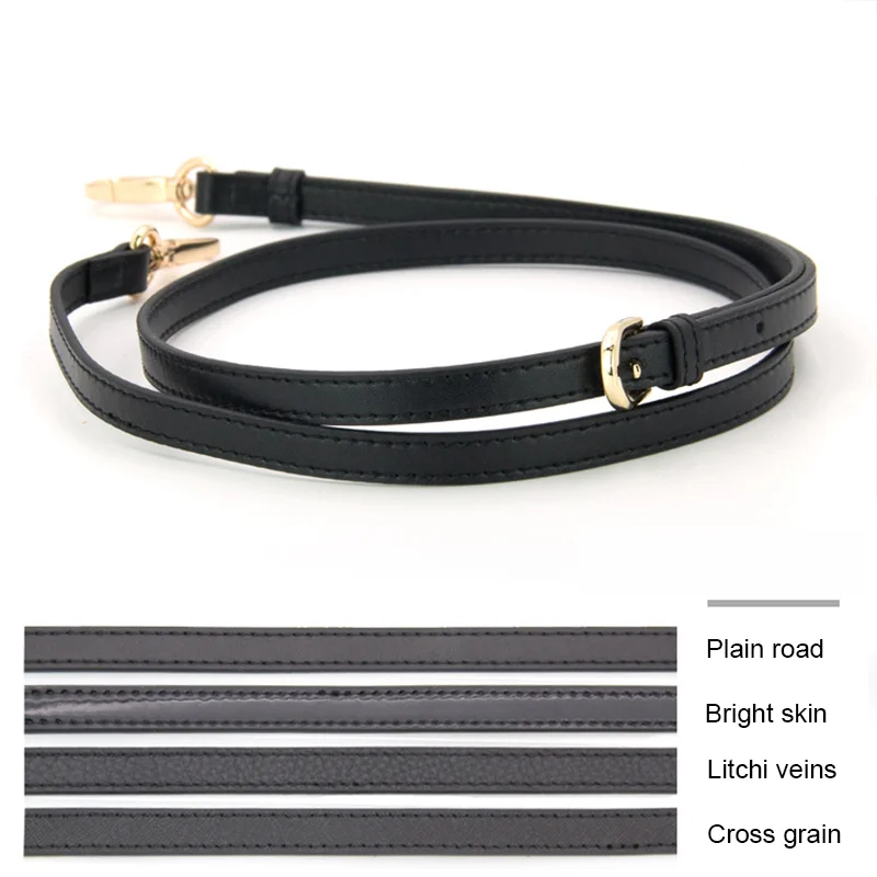 Fashion PU Leather Shoulder Strap Crossbody Bag Strap 130cm Long Double-layer Replacement Bag Belt DIY Buckle Bag Accessories