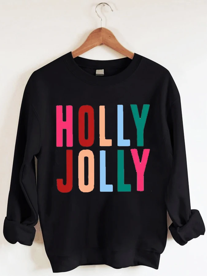 

Повседневная Толстовка с круглым вырезом Holly Jolly