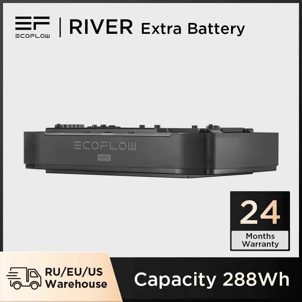 Дополнительная батарея ECOFLOW RIVER 288Wh подходит для речного солнечного генератора