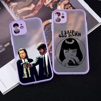 movie ever made pulp fiction phone case matte transparent for iphone 7 8 11 12 13 plus mini x xs xr pro max cover