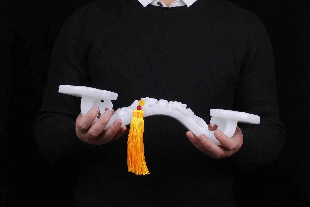 Нефритовый Ruyi натуральный афганский белый украшение офисного стола нефритовый