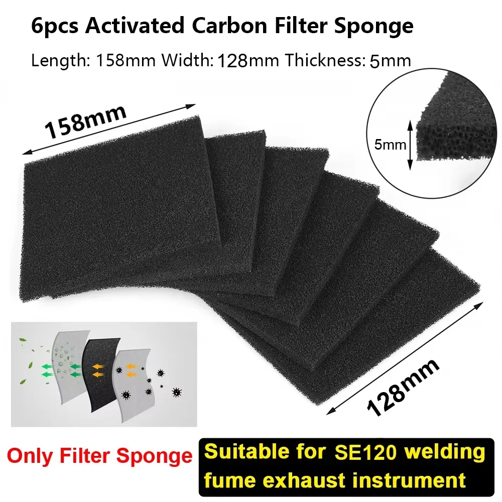 

NEWACALOX 6 шт./лот фильтрующая губка с активированным углем для сварки аппарат для курения выхлопных газов припой дымопоглотитель ESD вытяжка