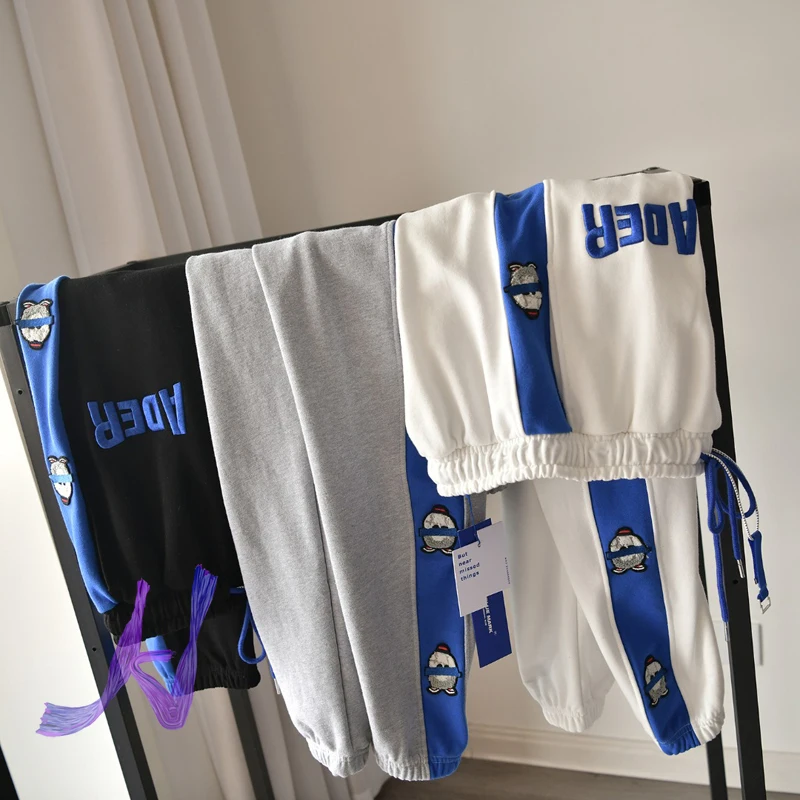 

Брюки спортивные большого размера с завязками, вышивка «Снеговик» для мужчин и женщин, повседневные штаны с узором