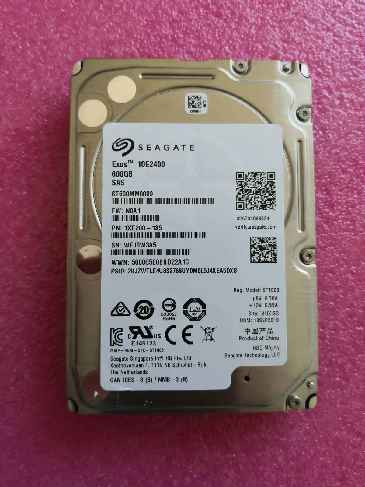 

Для жесткого диска Seagate ST600MM0009 600GB Enterprise Performance 10K 12GBPS SAS 2,5"