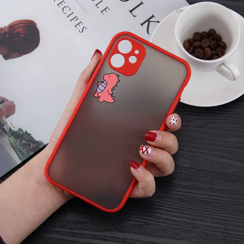 new couple paired lovers pattern matte shockproof phone case skin for iphone 11 12 13 pro max xs xr se3 se 2022 mini shell cover free global shipping