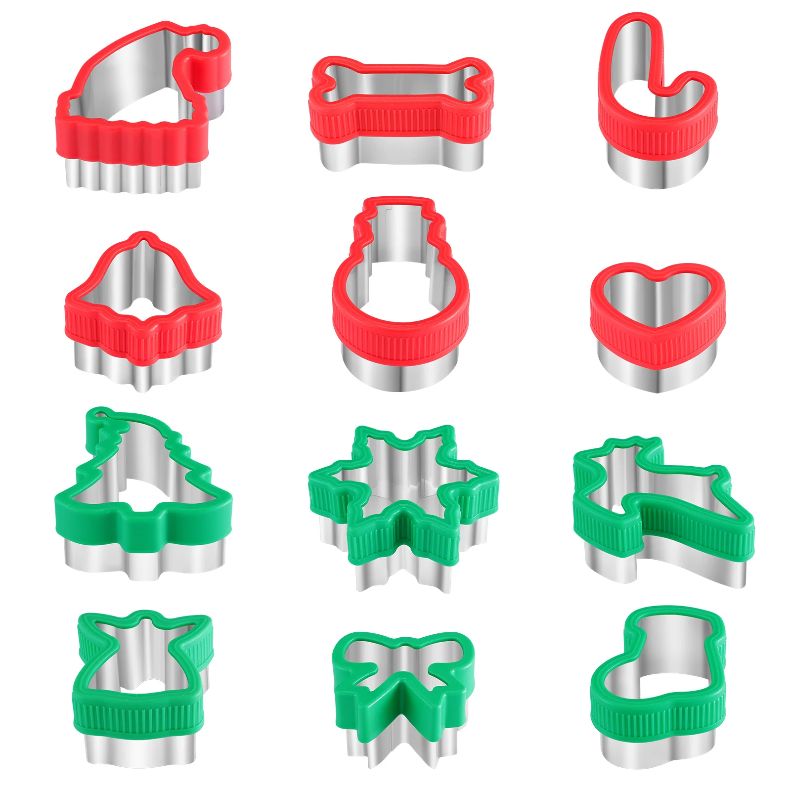 

12pcs Chirtsmas Cooking Accessories Biscuit Cutting Tools Stainless Steel Cookie for Kids