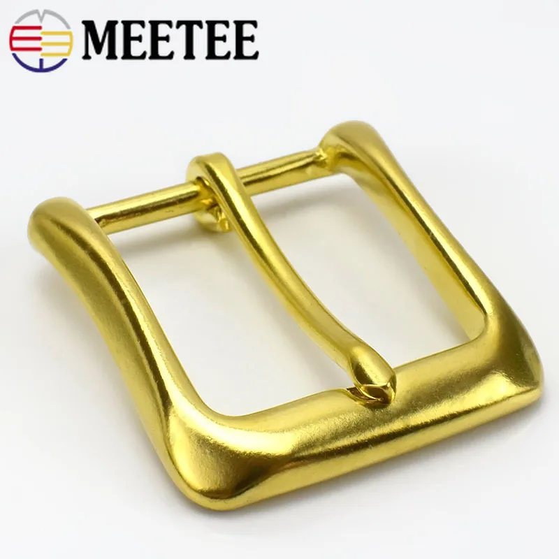 

Meetee ID 40 мм из чистой меди медный ремень с пряжкой для 38-39 мм кожаные ремни для женщин и мужчин брюки джинсы ремесло аксессуары AP662