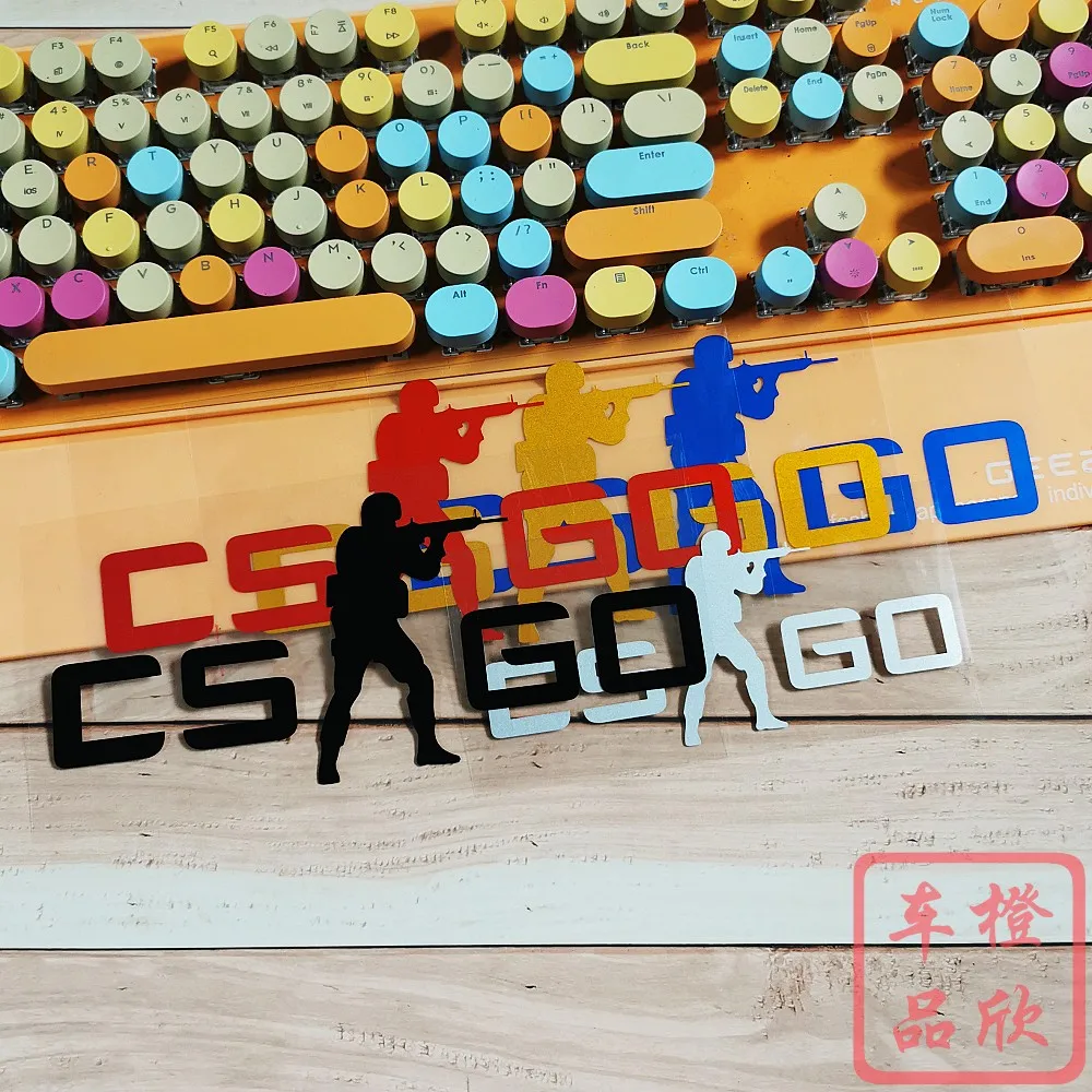Фото Наклейки на автомобиль Counter Strike CS GO, светоотражающие наклейки для лобового стекла, бампера, багажника, мотоциклов, компьютерного корпуса CIVIC D2 №2