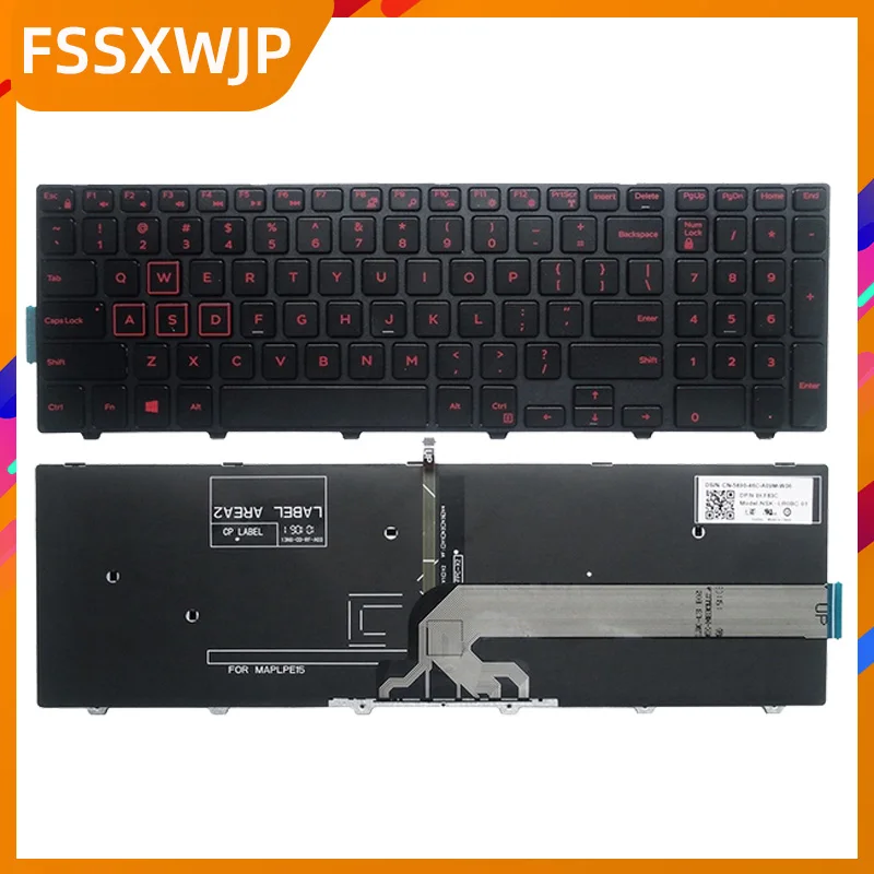 Клавиатура US/UK/SP для Dell Inspiron 15 3000 5000 3541 3542 3543 5542 3550 5545 5547 3551 3552 3559 3565 3567 3558 5566 5748 -