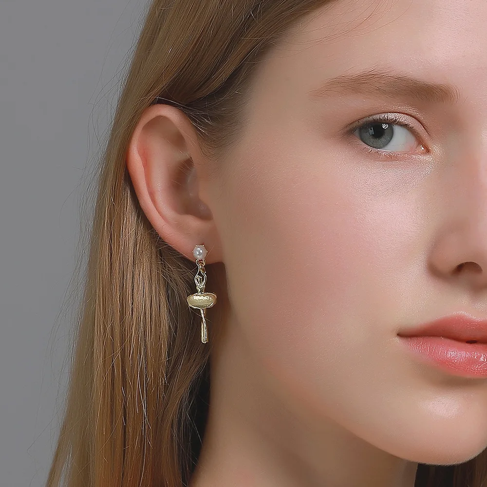 

Dancing-girl Earrings Crystal Ballet Girl Stud Earrings For Women Earing Jewelry Creative-dancing Earings Korean Earring