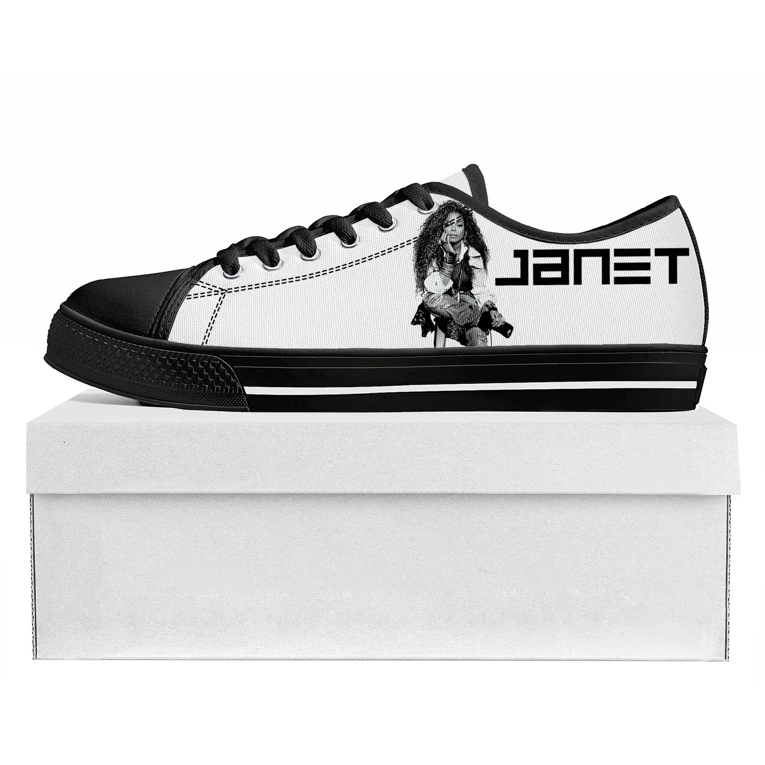 

Janet Jackson Singer Low Top High Quality Sneakers Mens Womens Teenager Canvas Sneaker Prode Casual Couple Shoes Custom Shoe
