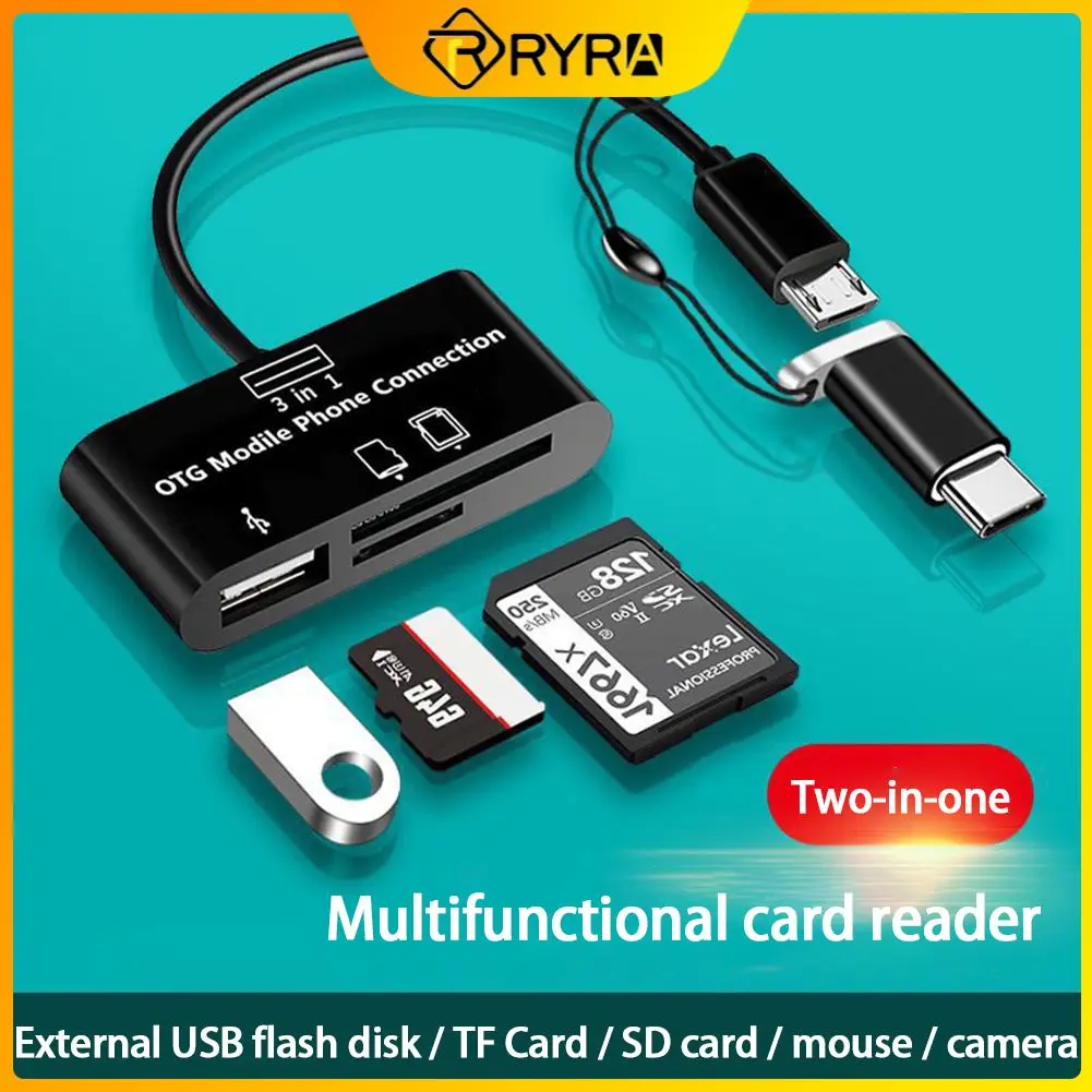 

RYRA Multi-function Card Reader TF/SD/U Disk/mobile Phone Camera Type-C OTG Universal Expansion Multi Smart Card Reader