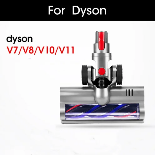 

Turbo Electric Motorized Brush for Dyson V7 V8 V10 V15 V11 V12 Quick Release with Roller Soft Bristles with LED Light