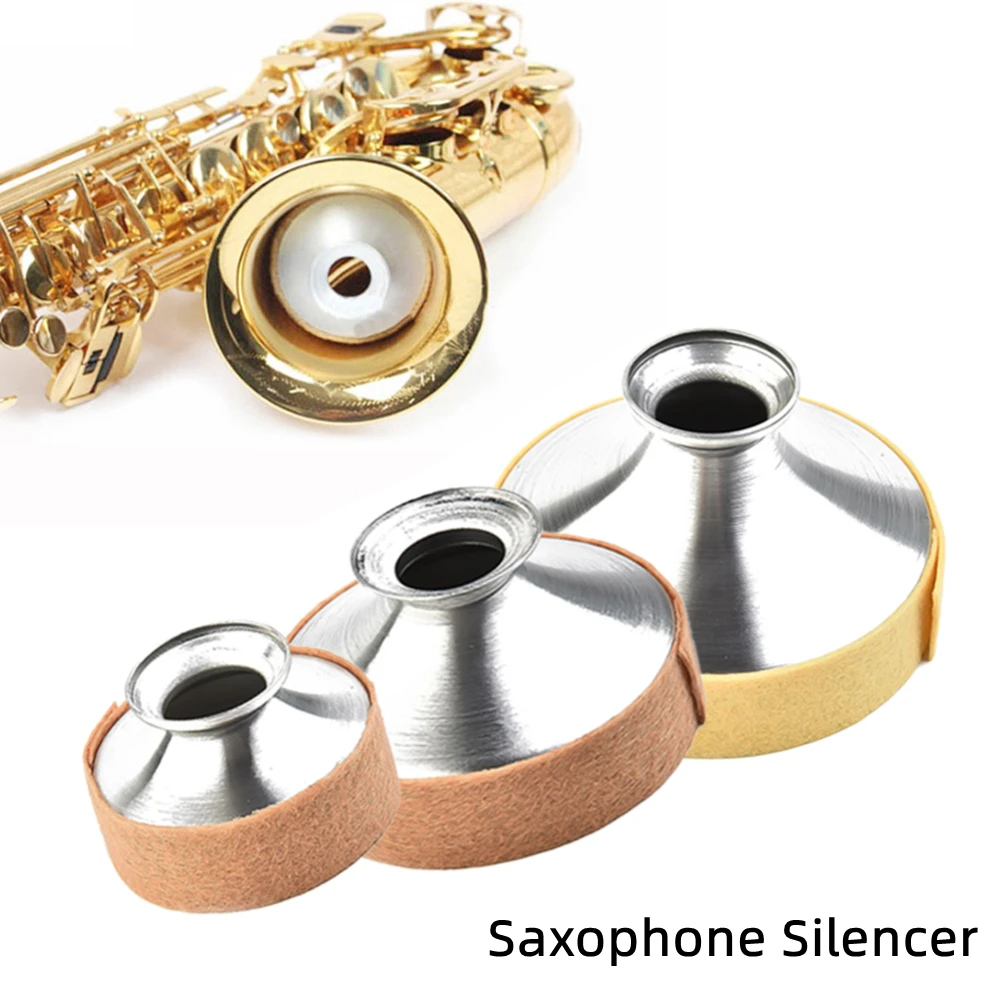 

1pc Alto Tenor Soprano Woodwind Accessories Saxophone Mute Sax Silencer Accessory Brushed Aluminum Anti Rust Durable Silencer