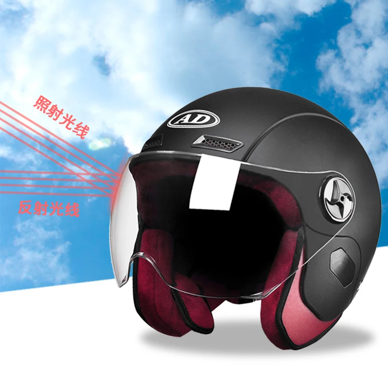 Мотоциклетный шлем с открытым лицом 3/4 женские для профессиональных мужских