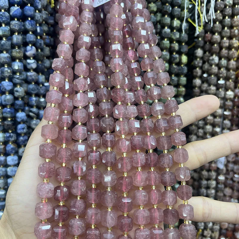 Граненые натуральные лазурит квадратные свободные бусины-разделители