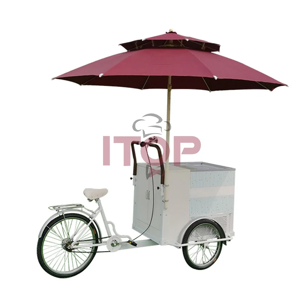 ITOP Carrello Per alimenti 3-колесный трехколесный велосипед для мороженого уличная