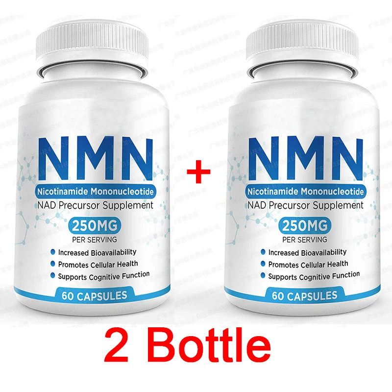 

2 Bottle nicotinamide mononucleotide capsule supports cell repair growth reduces wrinkles increases skin elasticity