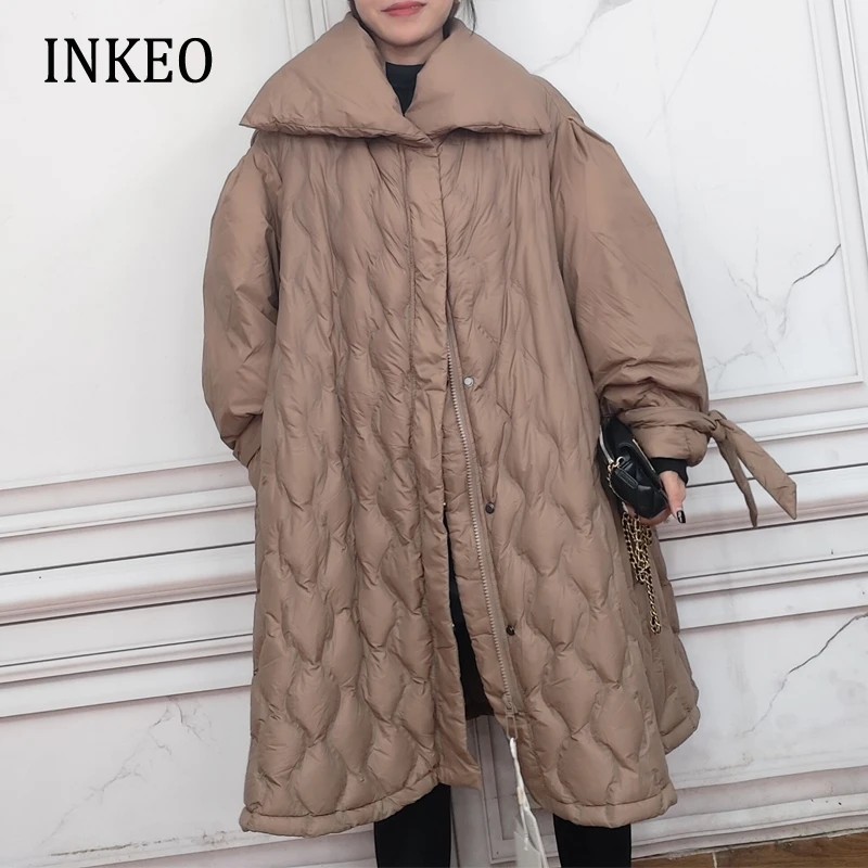 Winter down Jacket Women's Oversized Camel Long Style Thick Warm puffer coat Elegant Large collar parkas 2022 Outwears 2O330