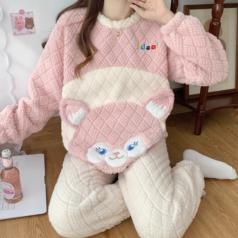 Зимняя новая жаккардовая бархатная пижама с изображением Дональда Дака Диснея