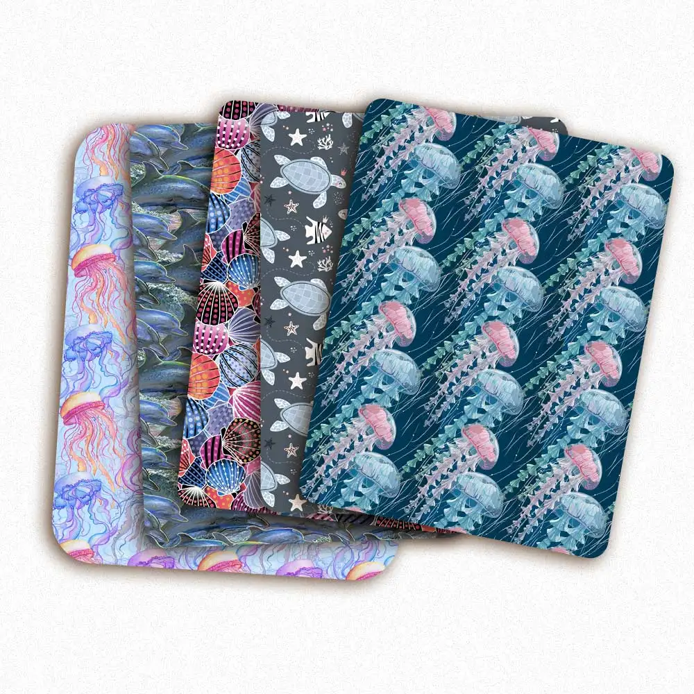 

Jellyfish Dolphin Polyester Cotton Material Fabric Patchwork Tissue Sewing Quilting Fabrics Needlework Material DIY Handmade