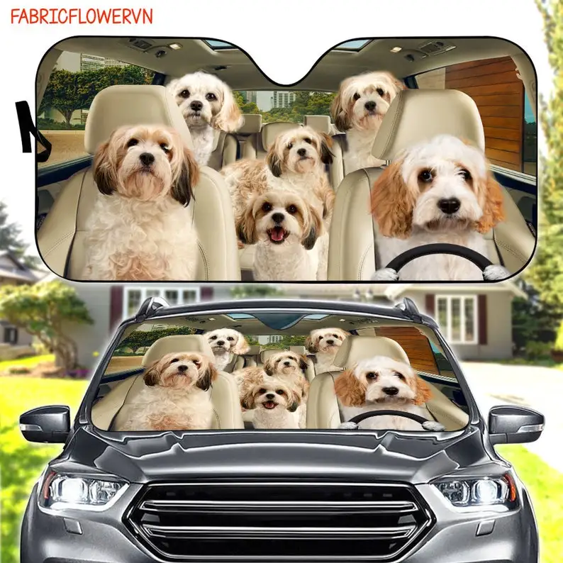 

Cavachon Car Sunshade, Cavachon Car Decoration, Cavachon Windshield, Dog Lovers Gift, Dog Car Sunshade, Gift For Mom, Gift For D