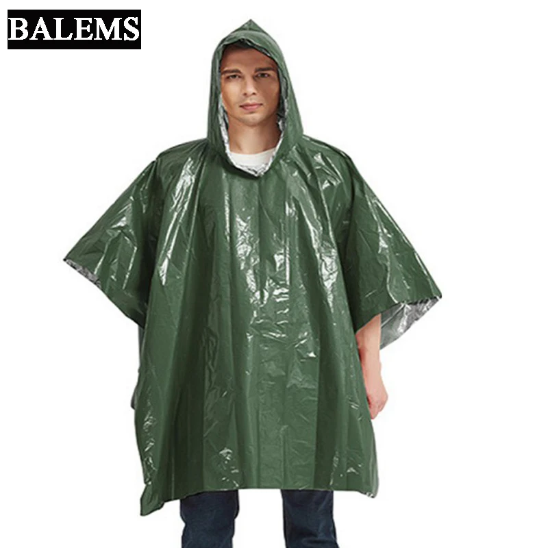 

Outdoor Adventure Emergency Raincoat Waterproof Emergency Raincoat Aluminum Film Poncho Camping Equipment Accessories