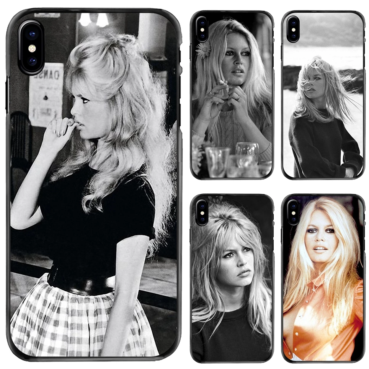 

For Apple iPhone 11 12 13 14 Pro MAX Mini 5 5S SE 6 6S 7 8 Plus 10 X XR XS Hard Phone Case Brigitte Bardot France actor Style
