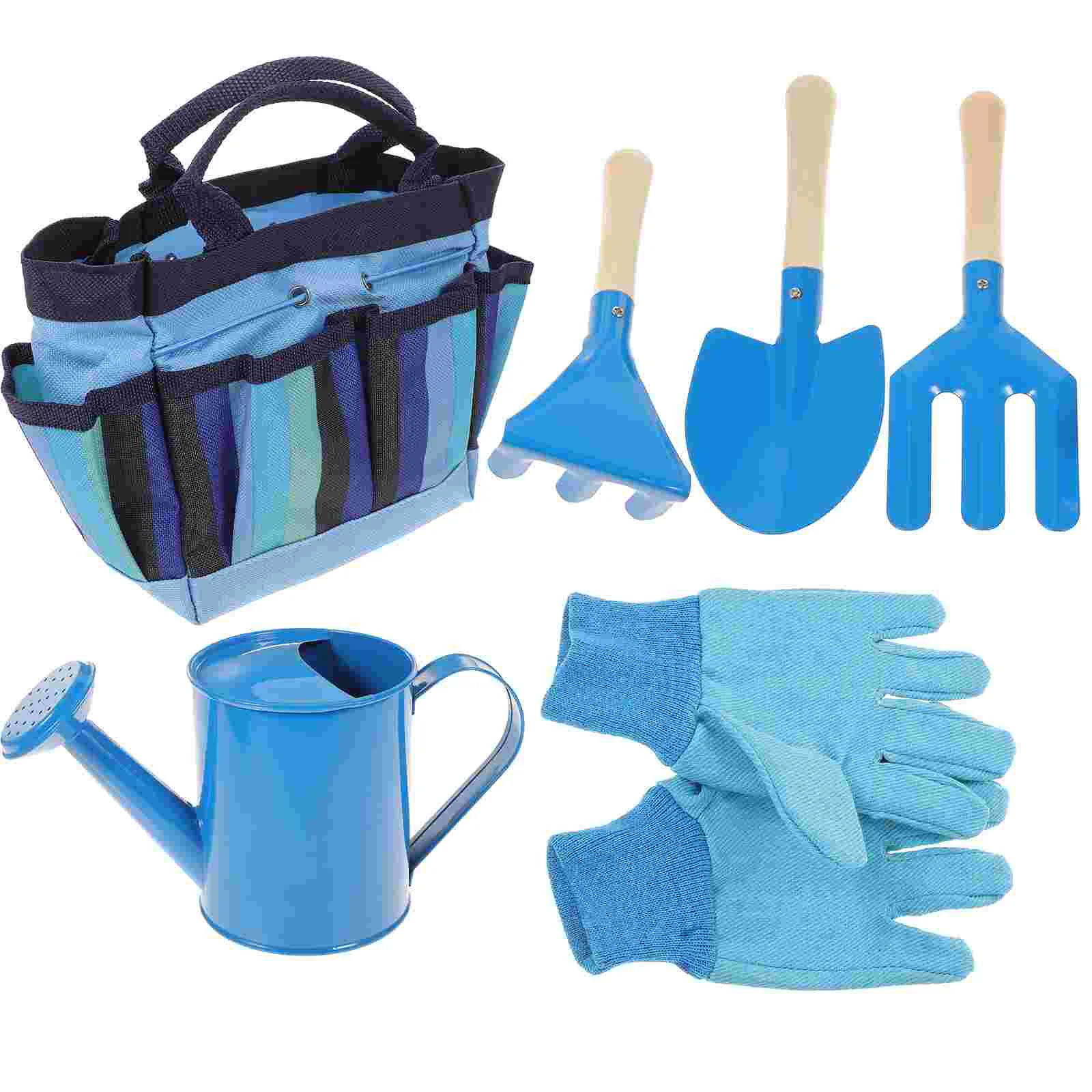 

Metal Gardening Tool Set: Metal Gardening Beach Rake Trowel Little Gardener Tool Set with Garden and Tote Bag for Children
