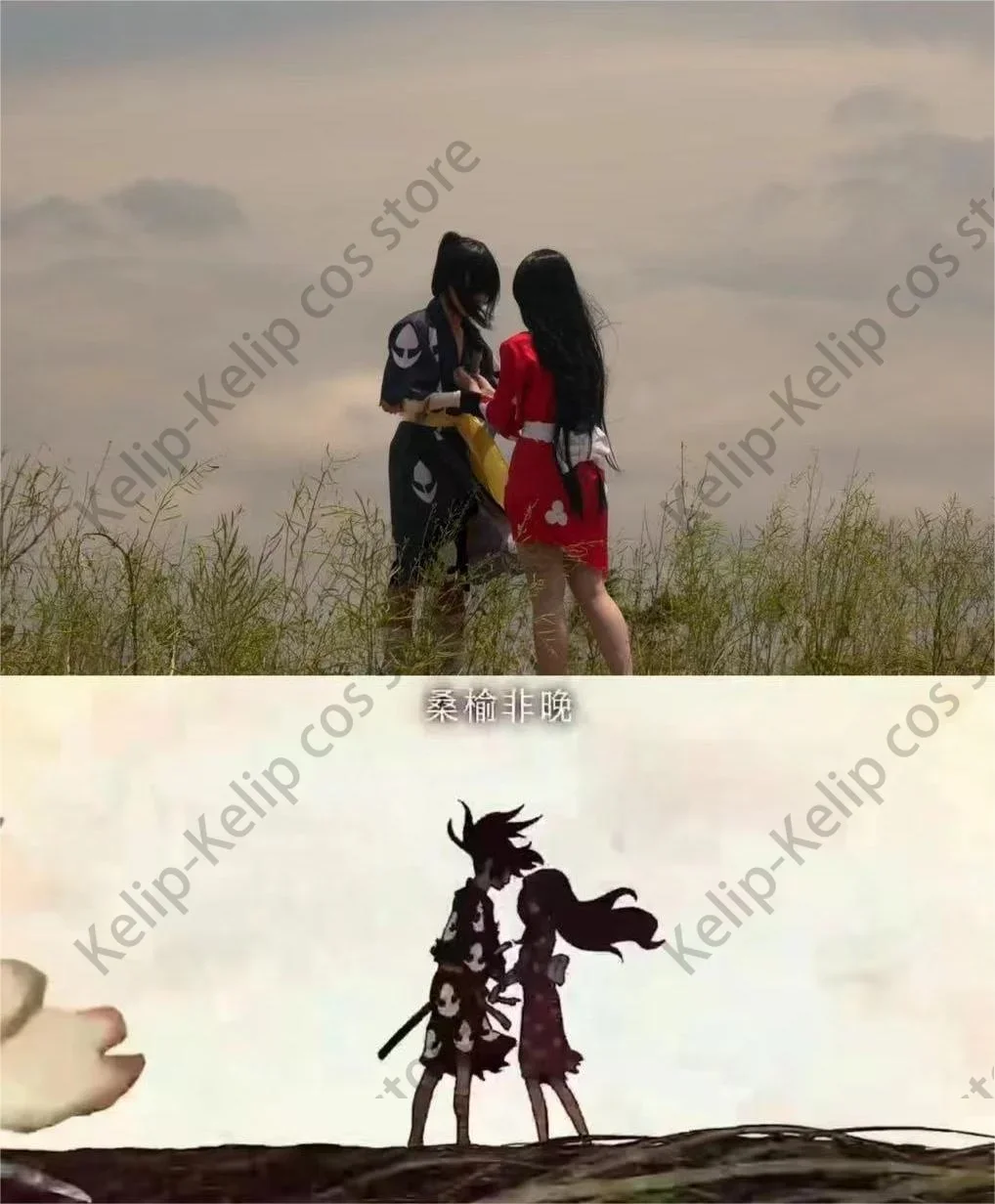 Костюм для косплея аниме Dororo Hyakkimaru искусственный парик зимнее кимоно боевой